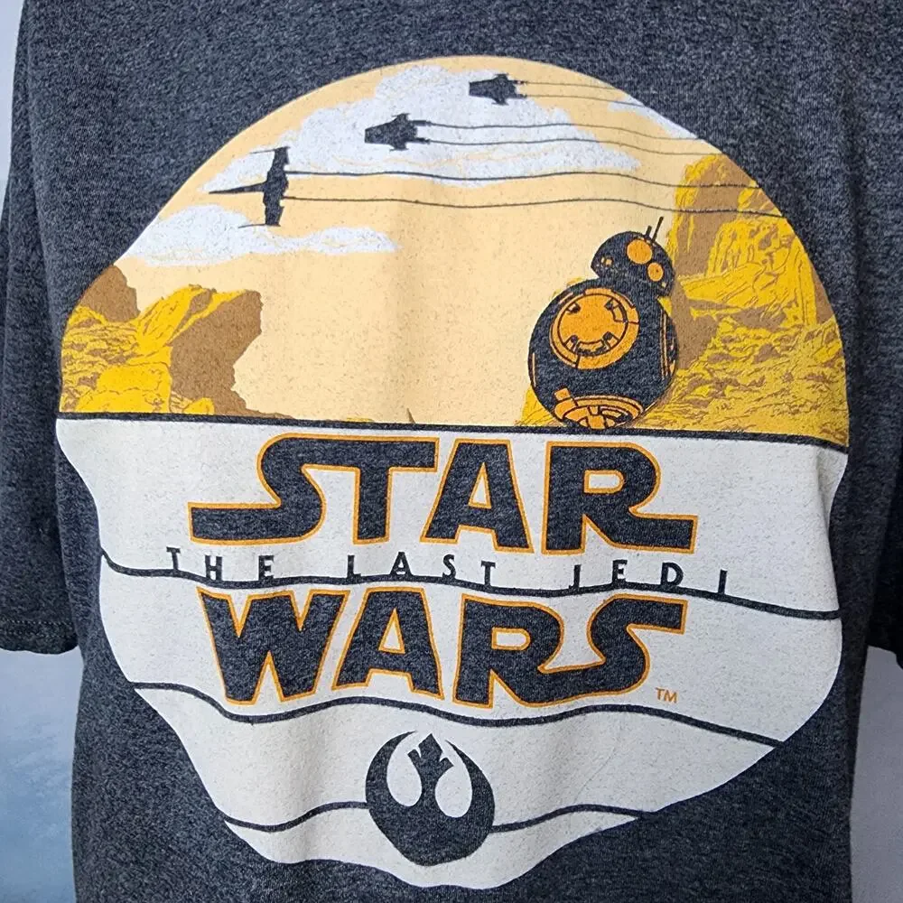 Star Wars The Last Jedi Crew Neck Graphic Print T-Shirt | XLarge